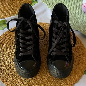 Converse Black High-Top Athletic Shoes